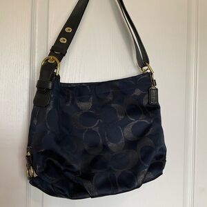 Navy blue Coach shoulder bag